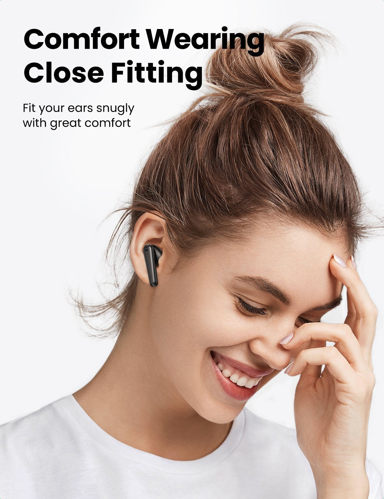 UGREEN 80650 T1 Wireless Earbuds White-Headphones-PEROZ Accessories