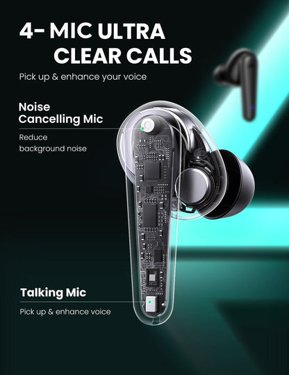UGREEN 80650 T1 Wireless Earbuds White-Headphones-PEROZ Accessories