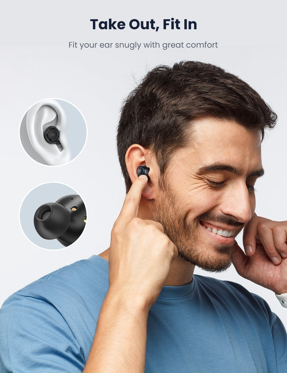 UGREEN HiTune True Wireless Earbuds 80606-Headphones-PEROZ Accessories