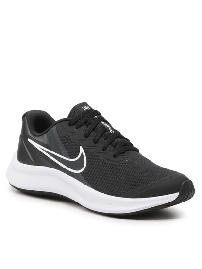 Nike Star Runner 3 Grade School Unisex Shoes Black/white DA2776-003-Sportswear-PEROZ Accessories