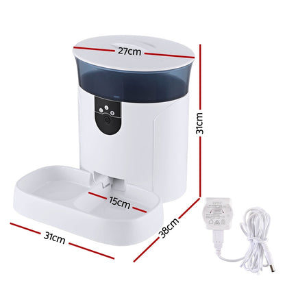 i.Pet Automatic Pet Feeder Dog Cat Camera Wifi Smart Food Dispenser Timer 7L APP-Pet Care > Dog Supplies > Dog Bowls, Feeders &amp; Waterers-PEROZ Accessories