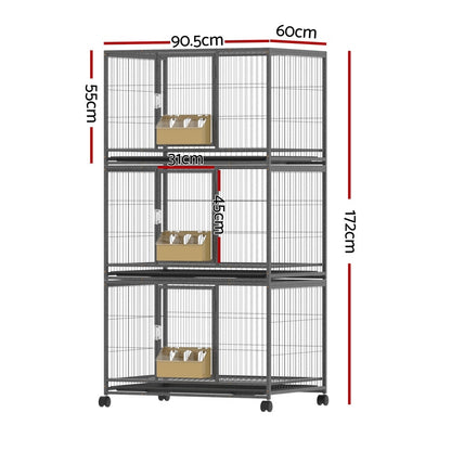 i.Pet Bird Cage Large Bird Cages Aviary Budgie Perch Cage Parrot Pet Stand Wheels-Pet Care > Bird > Bird Cages &amp; Stands-PEROZ Accessories