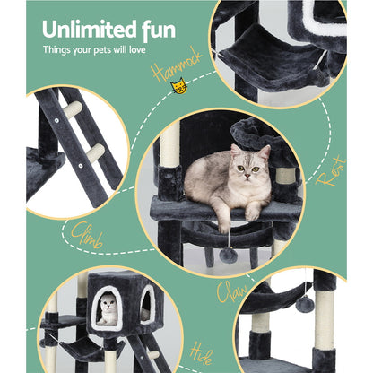 i.Pet Cat Tree 168cm Tower Scratching Post Scratcher Condo House Hanging Toy Bed-Pet Care &gt; Cat Supplies &gt; Cat Scratching Posts-PEROZ Accessories