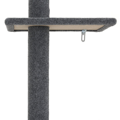i.Pet Cat Tree 290cm Tower Scratching Post Scratcher Floor to Ceiling Cats Bed Grey-Pet Care > Cat Supplies > Cat Scratching Posts-PEROZ Accessories