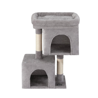 i.Pet Cat Tree 67cm Tower Scratching Post Trees Scratcher Condo House Light Grey-Pet Care > Cat Supplies > Cat Scratchers-PEROZ Accessories