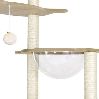 i.Pet Cat Tree Tower Scratching Post Scratcher 174cm Wood Bed Condo House Ladder-Pet Care > Cat Supplies > Cat Scratching Posts-PEROZ Accessories