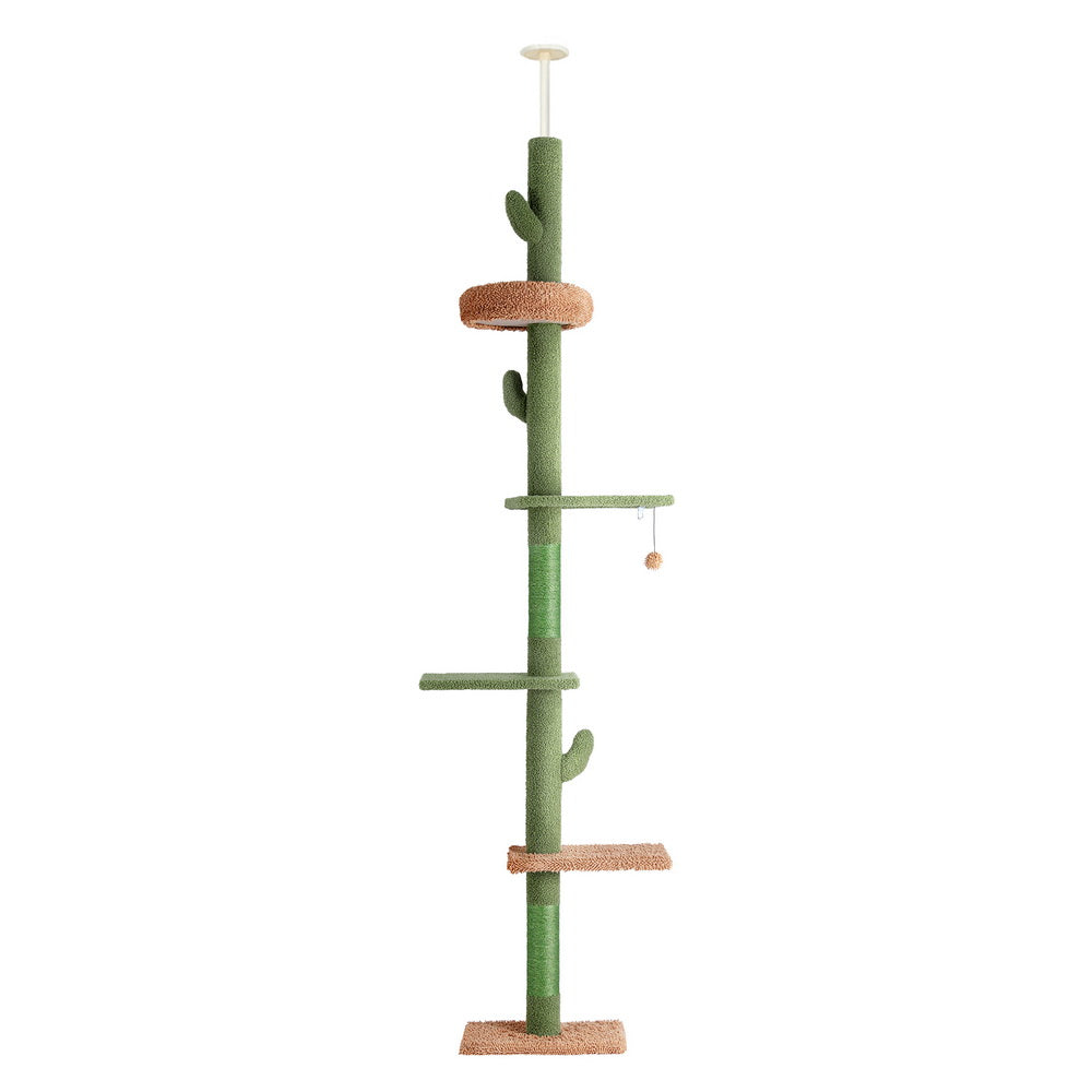 i.Pet Cat Tree Tower Scratching Post Scratcher Floor to Ceiling Cats Bed 290cm-Pet Care > Cat Supplies > Cat Scratching Posts-PEROZ Accessories