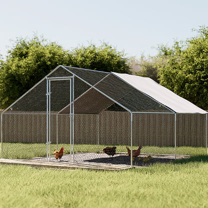 i.Pet Chicken Coop Cage 3x4x2m Galvanised Steel-Pet Care &gt; Coops &amp; Hutches &gt; Coop &amp; Hutch Accessories-PEROZ Accessories