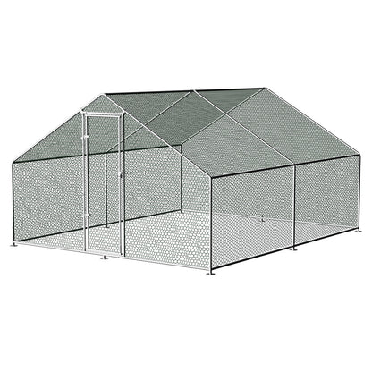 i.Pet Chicken Coop Cage 3x4x2m Galvanised Steel-Pet Care &gt; Coops &amp; Hutches &gt; Coop &amp; Hutch Accessories-PEROZ Accessories