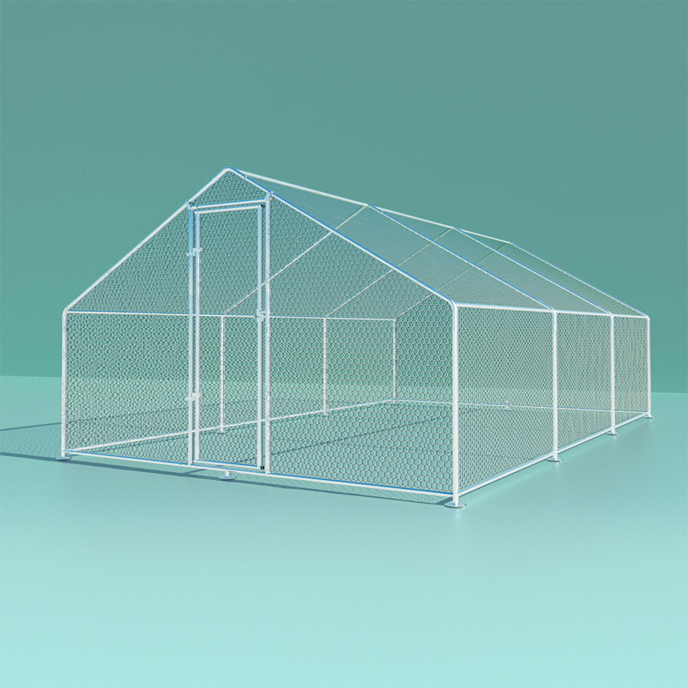 i.Pet Chicken Coop Cage 3x6x2m Galvanised Steel-Pet Care &gt; Coops &amp; Hutches &gt; Coop &amp; Hutch Accessories-PEROZ Accessories