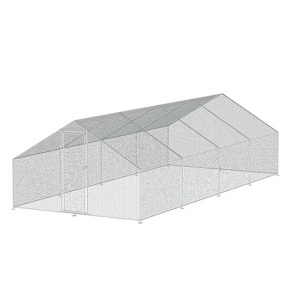 i.Pet Chicken Coop Cage 3x8x2m Galvanised Steel-Pet Care &gt; Coops &amp; Hutches &gt; Coop &amp; Hutch Accessories-PEROZ Accessories