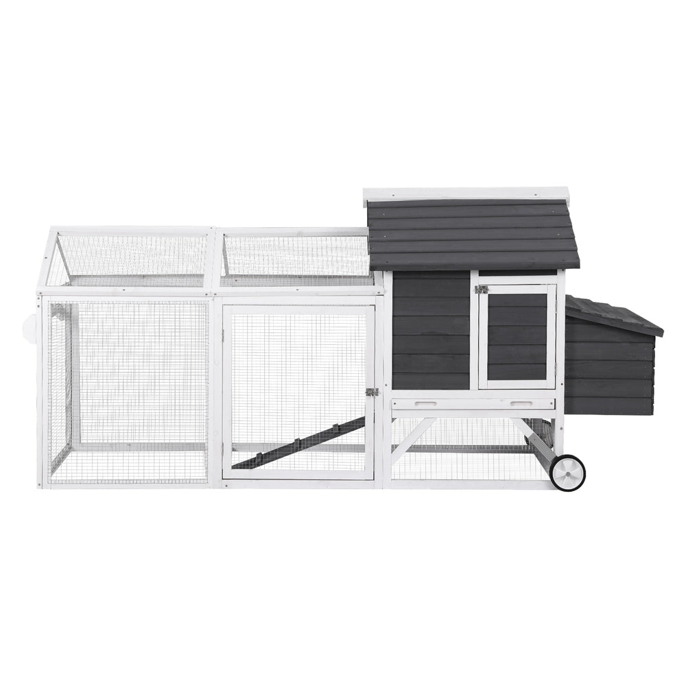 i.Pet Chicken Coop Rabbit Hutch Extra Large Wooden Run Bunny Cage House Outdoor-Pet Care > Coops &amp; Hutches > Small Animal Habitats &amp; Cages-PEROZ Accessories