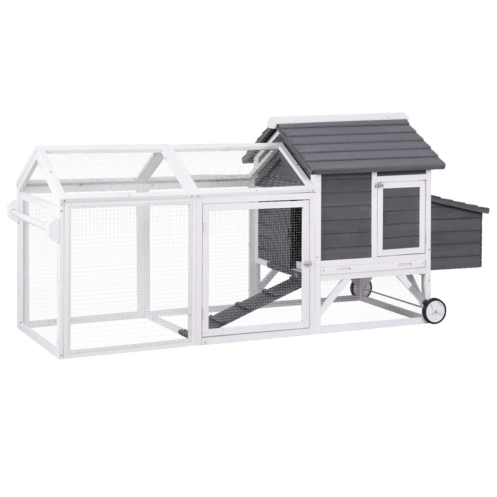 i.Pet Chicken Coop Rabbit Hutch Extra Large Wooden Run Bunny Cage House Outdoor-Pet Care > Coops &amp; Hutches > Small Animal Habitats &amp; Cages-PEROZ Accessories