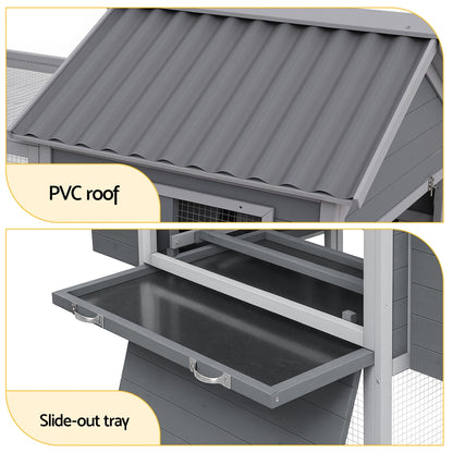 i.Pet Chicken Coop Rabbit Hutch Extra Large Wooden Run Bunny Cage Poultry House Outdoor-Pet Care > Coops &amp; Hutches > Small Animal Habitats &amp; Cages-PEROZ Accessories