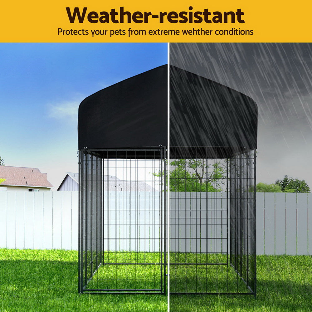 i.Pet Dog Kennel Extra Large House Outdoor Playpen Pet Puppy Metal Backyard-Pet Care > Dog Supplies > Dog Kennels-PEROZ Accessories
