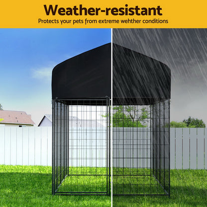 i.Pet Dog Kennel Extra Large House Outdoor Playpen Pet Puppy Metal Backyard-Pet Care > Dog Supplies > Dog Kennels-PEROZ Accessories