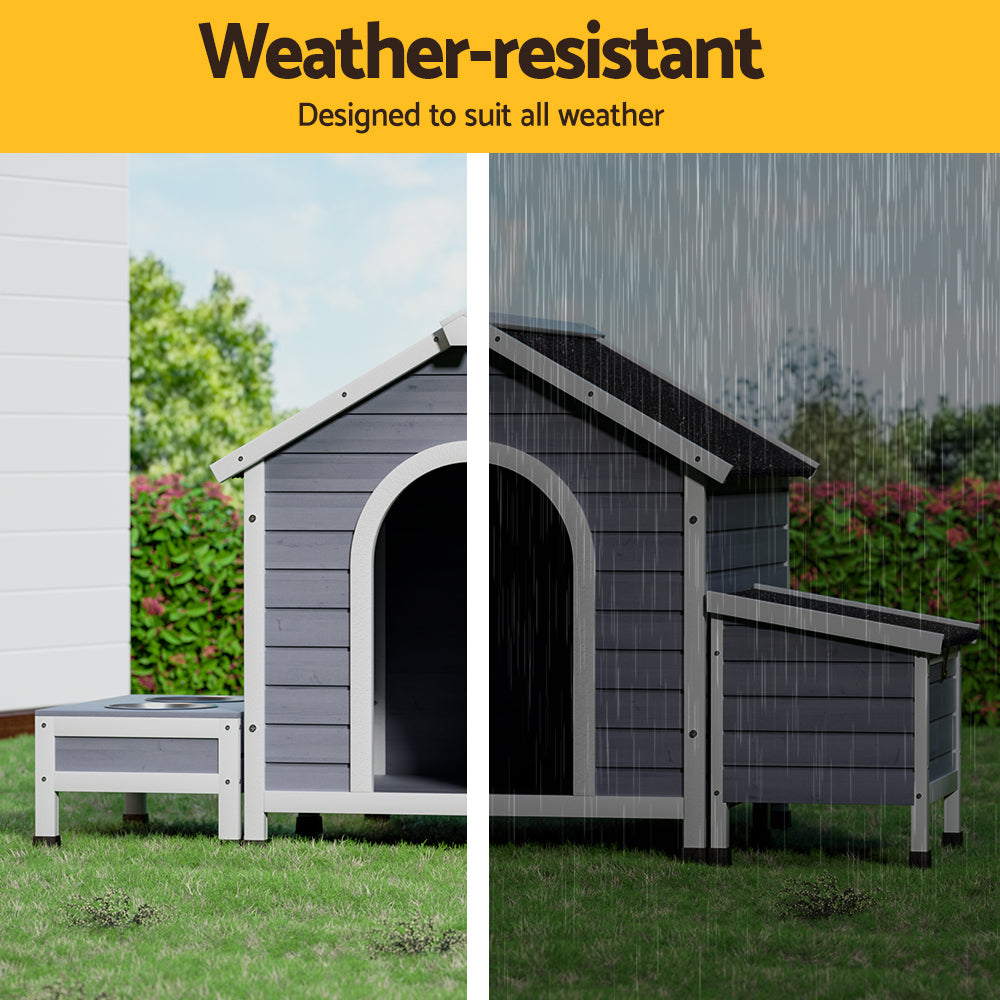 i.Pet Dog Kennel House Large Wooden Outdoor Pet Kennels Indoor Puppy Cabin-Pet Care > Dog Supplies > Dog Kennels-PEROZ Accessories