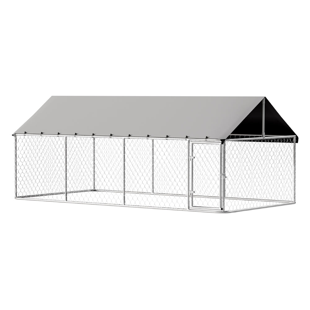 i.Pet Dog Kennel Large House XL Pet Run Cage Puppy Outdoor Enclosure 2Mx4M-Pet Care &gt; Dog Supplies &gt; Dog Kennels-PEROZ Accessories