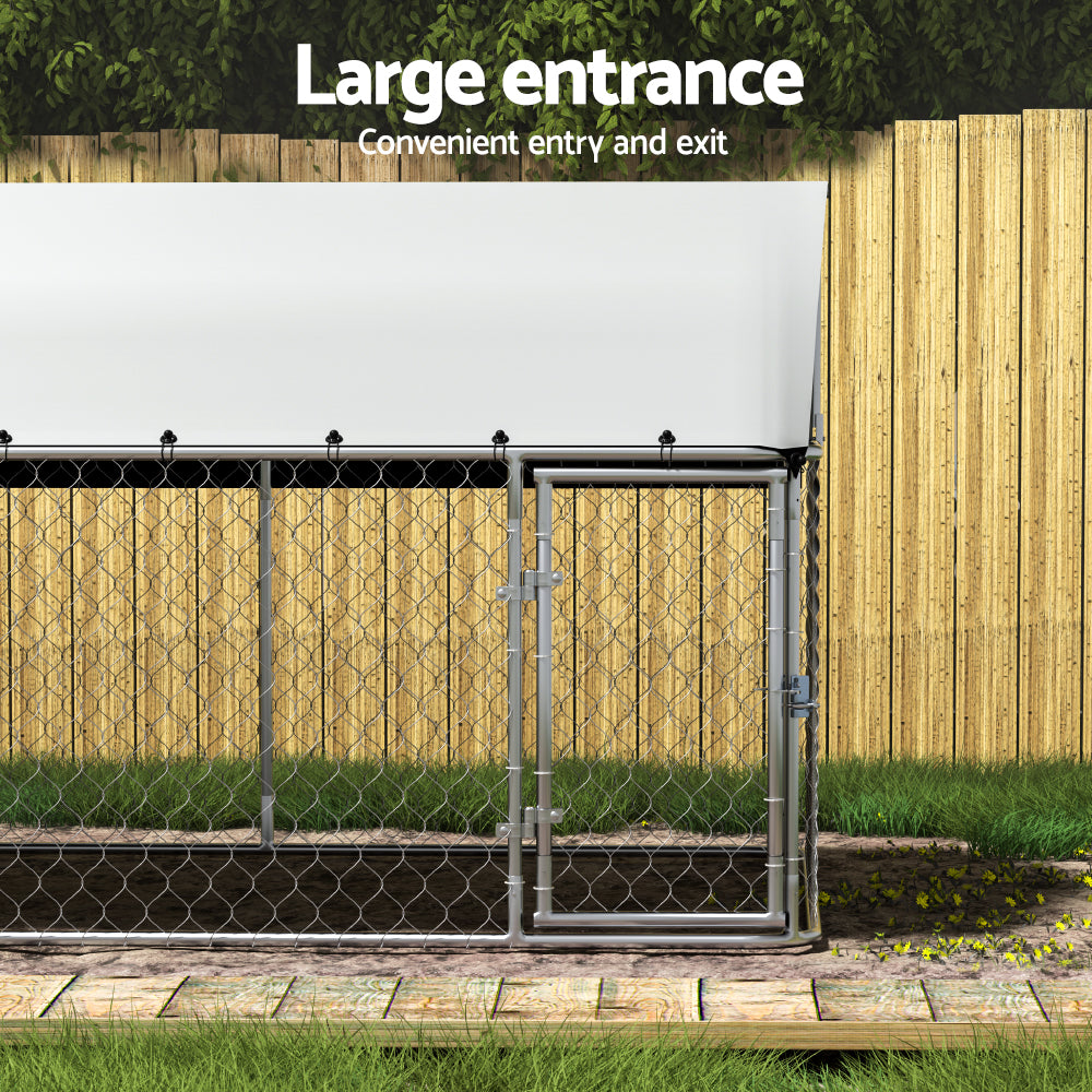 i.Pet Dog Kennel Large House XL Pet Run Cage Puppy Outdoor Enclosure 2Mx4M-Pet Care > Dog Supplies > Dog Kennels-PEROZ Accessories