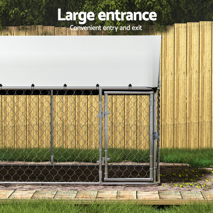 i.Pet Dog Kennel Large House XL Pet Run Cage Puppy Outdoor Enclosure 2Mx4M-Pet Care > Dog Supplies > Dog Kennels-PEROZ Accessories
