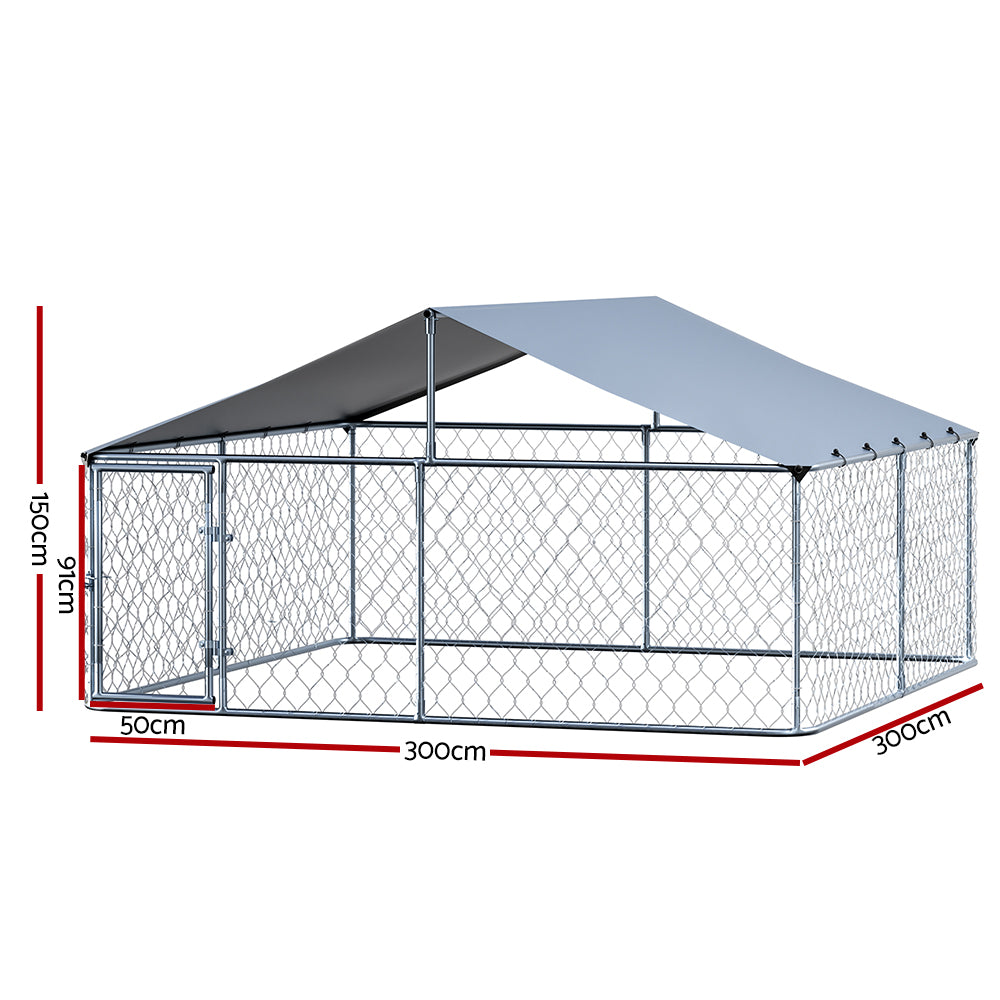 i.Pet Dog Kennel Large House XXL Pet Run Cage Puppy Outdoor Enclosure With Roof-Pet Care &gt; Dog Supplies &gt; Dog Kennels-PEROZ Accessories