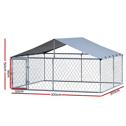i.Pet Dog Kennel Large House XXL Pet Run Cage Puppy Outdoor Enclosure With Roof-Pet Care > Dog Supplies > Dog Kennels-PEROZ Accessories
