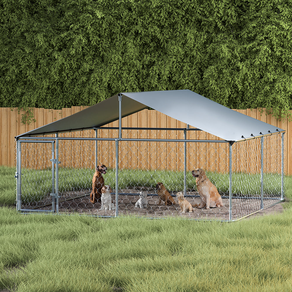 i.Pet Dog Kennel Large House XXL Pet Run Cage Puppy Outdoor Enclosure With Roof-Pet Care > Dog Supplies > Dog Kennels-PEROZ Accessories