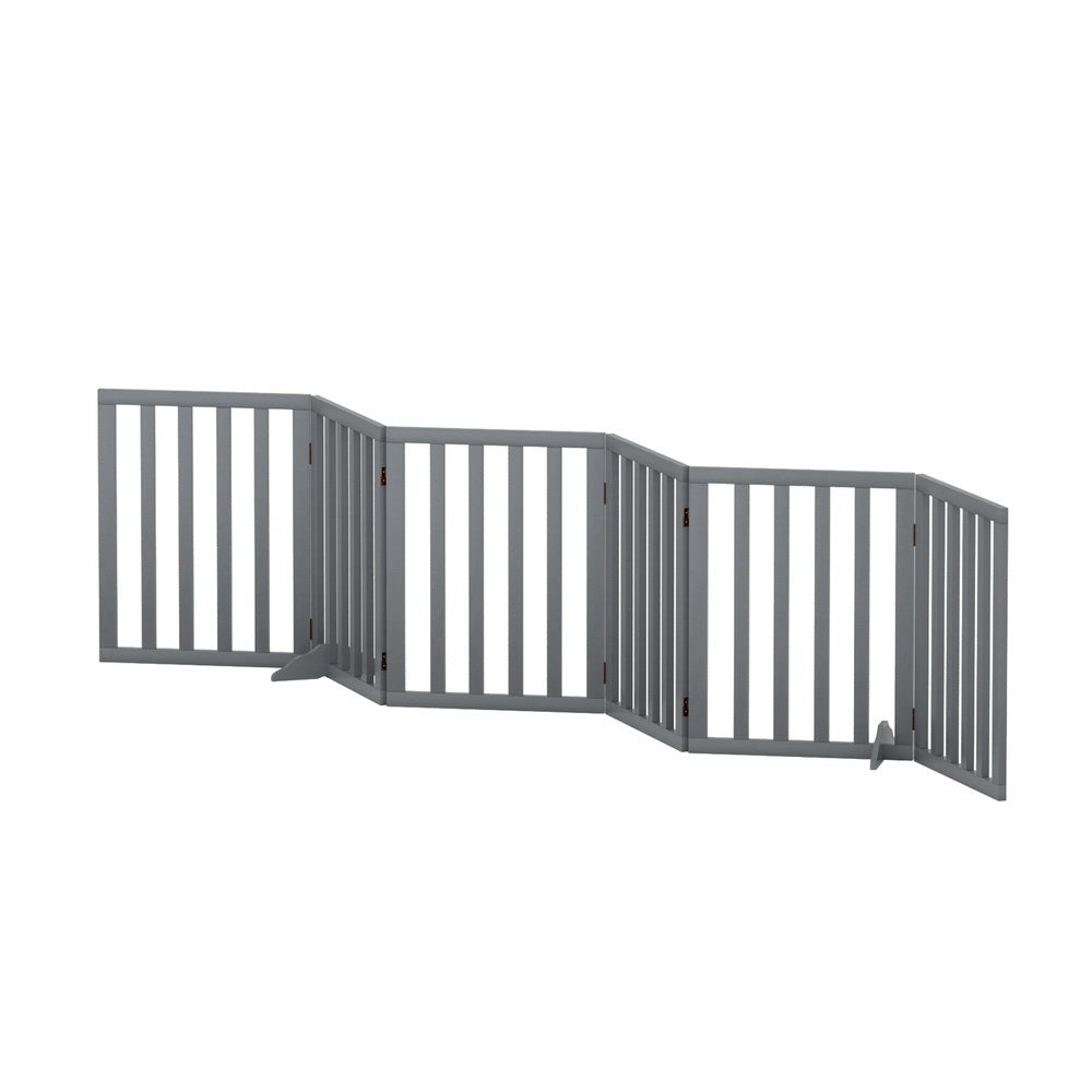 i.Pet Dog Playpen Enclosure 6 Panel Pet Fence Wooden Play Pen-Pet Care > Dog Supplies > Dog Playpens &amp; Gates-PEROZ Accessories