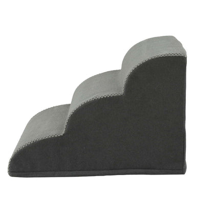 i.Pet Dog Ramp Steps Foam 3 Tier Pet Stairs For Bed Sofa Car Portable Indoor-Pet Care > Dog Supplies > Dog Steps &amp; Ramps-PEROZ Accessories