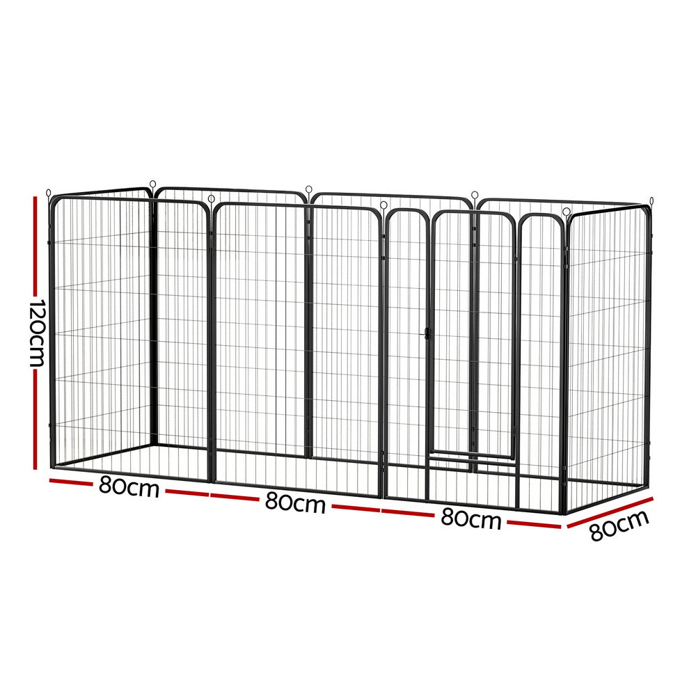 i.Pet Pet Dog Playpen 48" Enclosure 8 Panel Cage Kennel Puppy Fence Play Pen-Pet Care > Dog Supplies > Dog Playpens &amp; Gates-PEROZ Accessories
