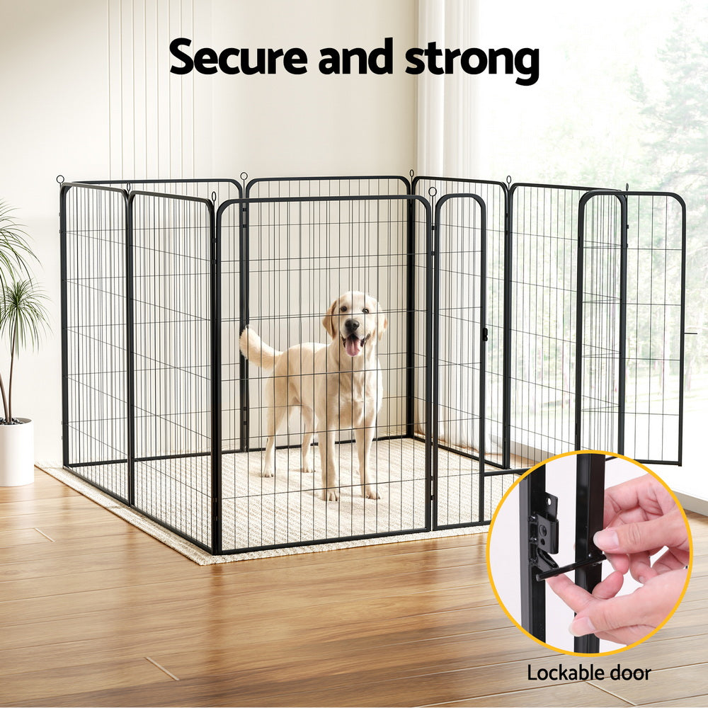 i.Pet Pet Dog Playpen 48" Enclosure 8 Panel Cage Kennel Puppy Fence Play Pen-Pet Care > Dog Supplies > Dog Playpens &amp; Gates-PEROZ Accessories