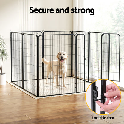 i.Pet Pet Dog Playpen 48" Enclosure 8 Panel Cage Kennel Puppy Fence Play Pen-Pet Care > Dog Supplies > Dog Playpens &amp; Gates-PEROZ Accessories