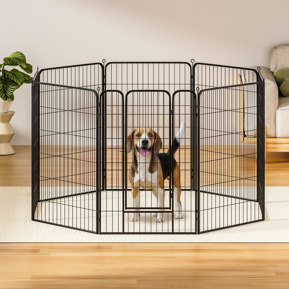 i.Pet Pet Dog Playpen 48" Enclosure 8 Panel Cage Kennel Puppy Fence Play Pen-Pet Care > Dog Supplies > Dog Playpens &amp; Gates-PEROZ Accessories