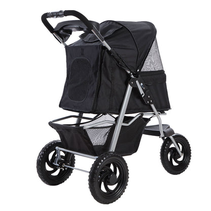 i.Pet Pet Stroller Dog Pram Large Cat Carrier Travel 3 Wheels Foldable Pushchair-Pet Care > Cat Supplies > Cat Carriers &amp; Crates-PEROZ Accessories