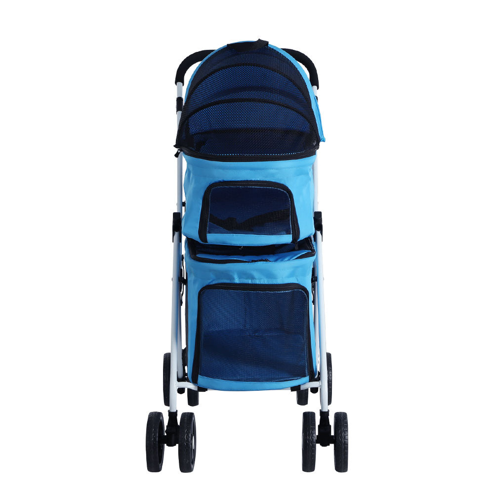 i.Pet Pet Stroller Dog Pram Large Cat Carrier Travel Foldable 4 Wheels Double-Pet Care > Cat Supplies > Cat Carriers &amp; Crates-PEROZ Accessories