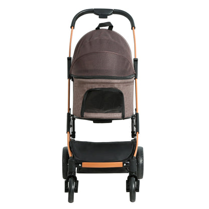 i.Pet Pet Stroller Dog Pram Large Cat Carrier Travel Foldable 4 Wheels Pushchair Double-Pet Care > Cat Supplies > Cat Carriers &amp; Crates-PEROZ Accessories