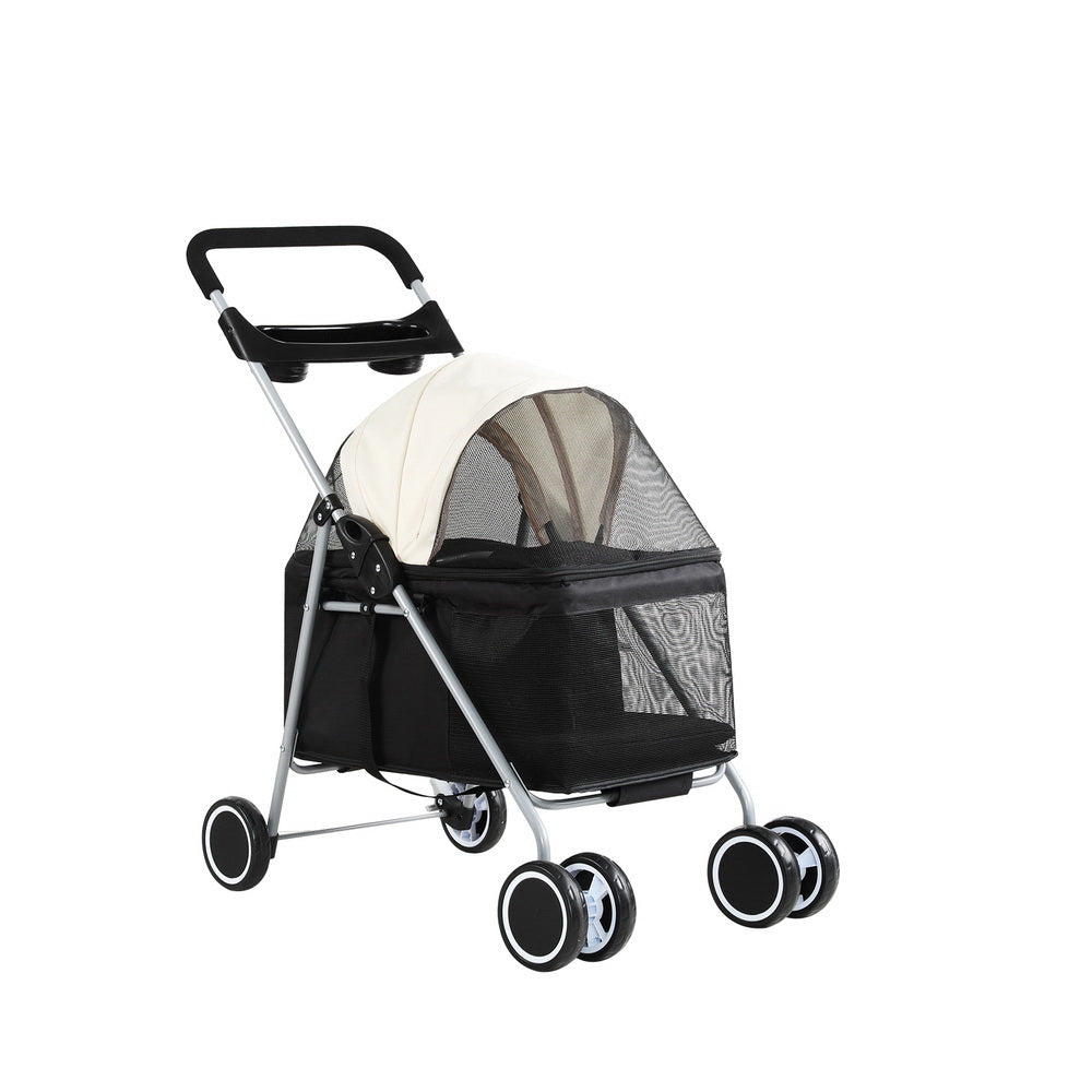 i.Pet Pet Stroller Pram Dog Cat Carrier Cage Large Travel Pushchair Foldable 4 Wheels-Pet Care &gt; Cat Supplies &gt; Cat Carriers &amp; Crates-PEROZ Accessories
