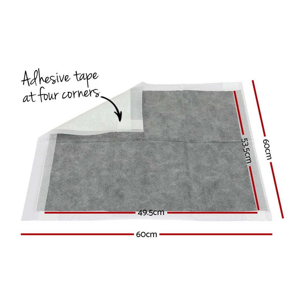 i.Pet Pet Training Pads 200pcs 60x60cm Puppy Dog Toilet Pee Indoor Super Absorbent Grey-Pet Care &gt; Dog Supplies &gt; Dog Training Aids-PEROZ Accessories