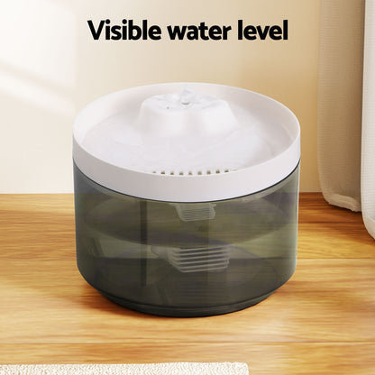 i.Pet Pet Water Fountain Feeder Dispenser Filter Dog Cat Drinking Automatic 2.2L-Pet Care > Cat Supplies > Cat Bowls, Feeders &amp; Waterers-PEROZ Accessories