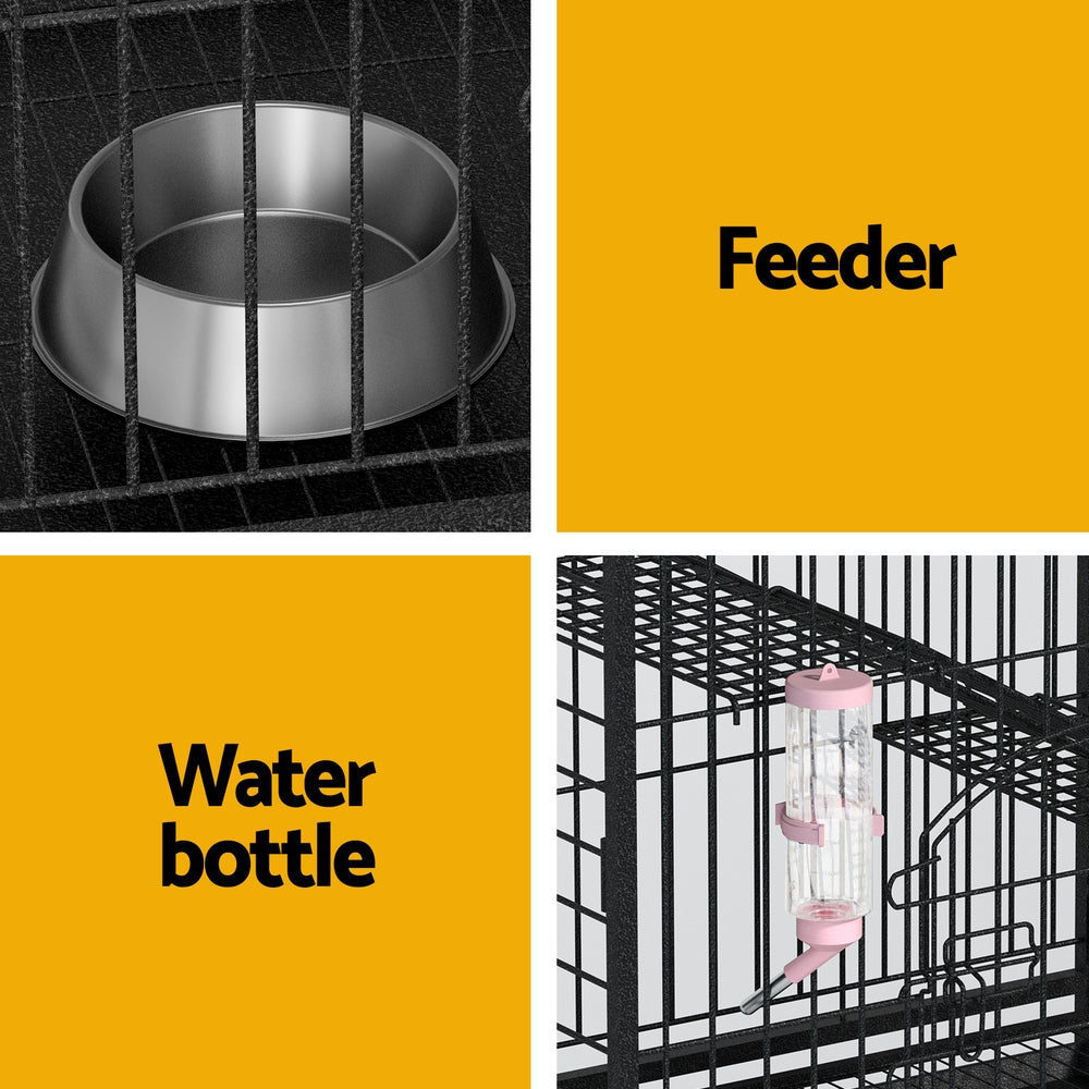 i.Pet Rabbit Cage Indoor Hutch Guinea Pig Bird Ferret Cat Hamster 110cm 4 Level-Pet Care > Coops &amp; Hutches > Small Animal Habitats &amp; Cages-PEROZ Accessories