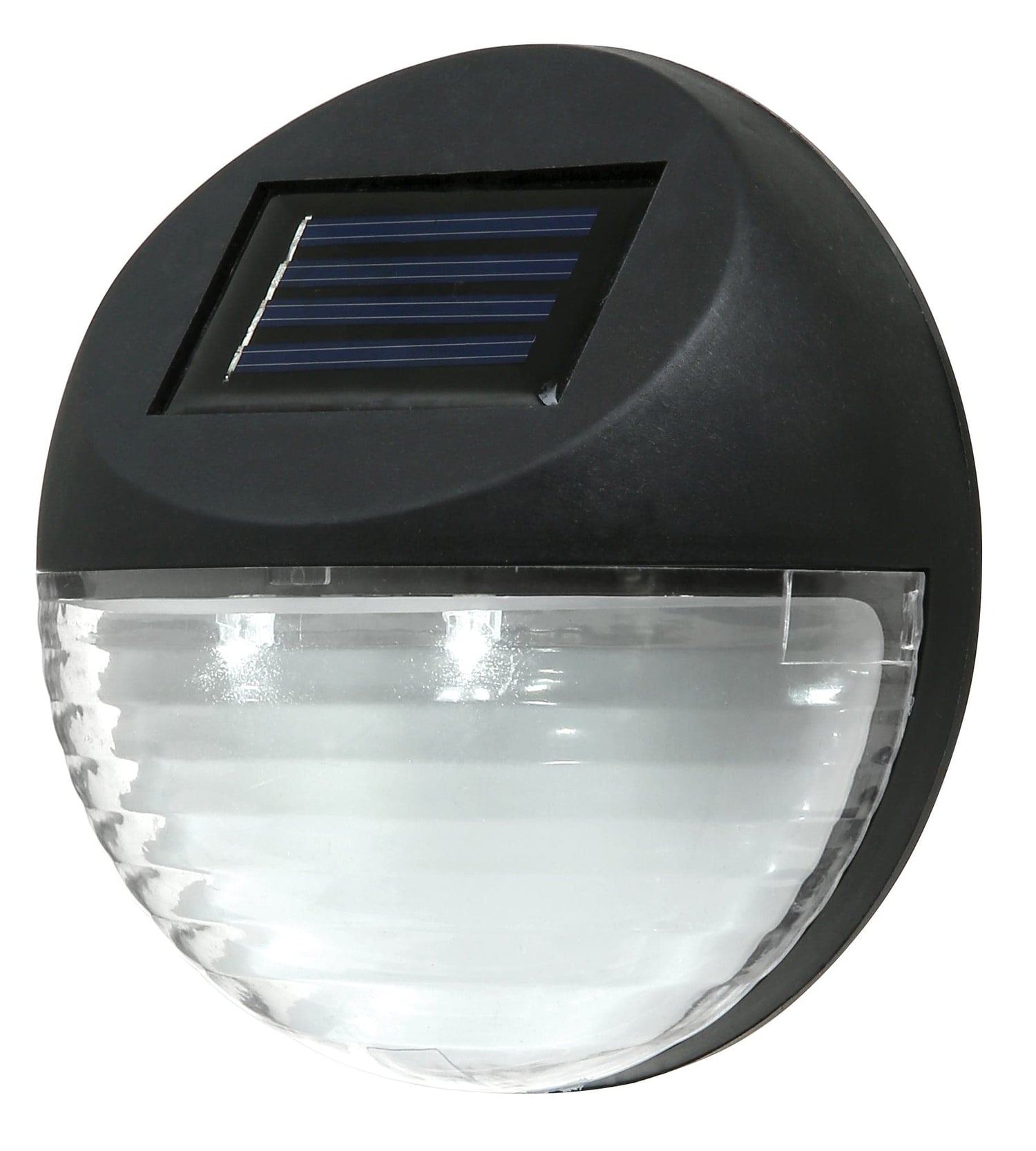 2 X Fence Lights Round Solar Powered LED Waterproof Outdoor Garden Wall Pathway-Outdoor Lights-PEROZ Accessories
