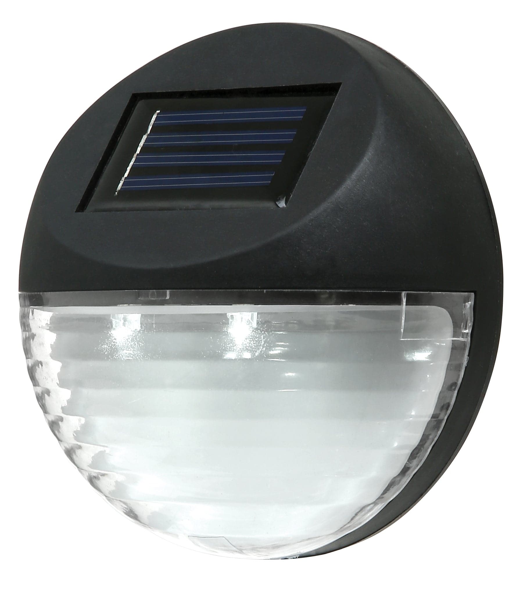 2 X Fence Lights Round Solar Powered LED Waterproof Outdoor Garden Wall Pathway-Outdoor Lights-PEROZ Accessories