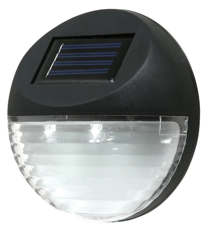 2 X Fence Lights Round Solar Powered LED Waterproof Outdoor Garden Wall Pathway-Outdoor Lights-PEROZ Accessories