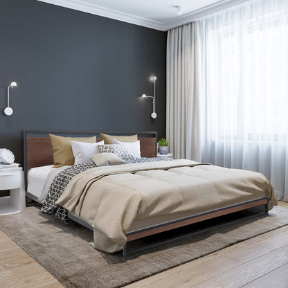 Azure Wood Bed Frame With Comforpedic Mattress Package Deal Bedroom Set-Mattresses &amp; Futons-PEROZ Accessories