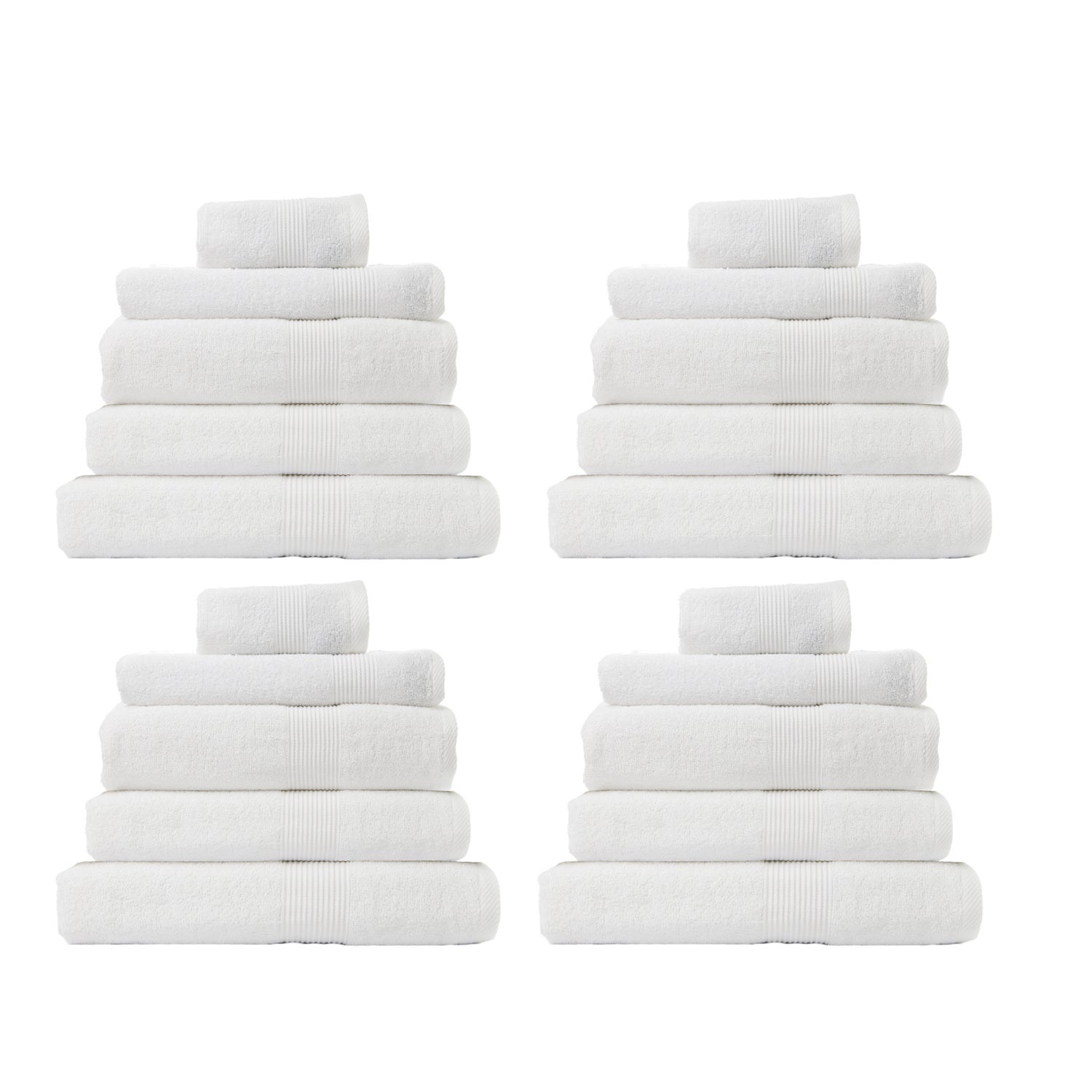Royal Comfort Cotton Bamboo Towel Bundle Set 450GSM Luxurious Absorbent - 20 pcs-Towels-PEROZ Accessories