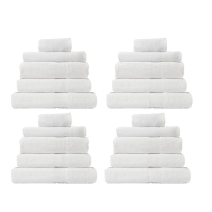 Royal Comfort Cotton Bamboo Towel Bundle Set 450GSM Luxurious Absorbent - 20 pcs-Towels-PEROZ Accessories