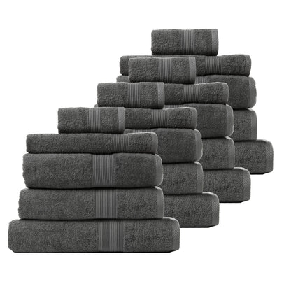 Royal Comfort Cotton Bamboo Towel Bundle Set 450GSM Luxurious Absorbent - 20 pcs-Towels-PEROZ Accessories