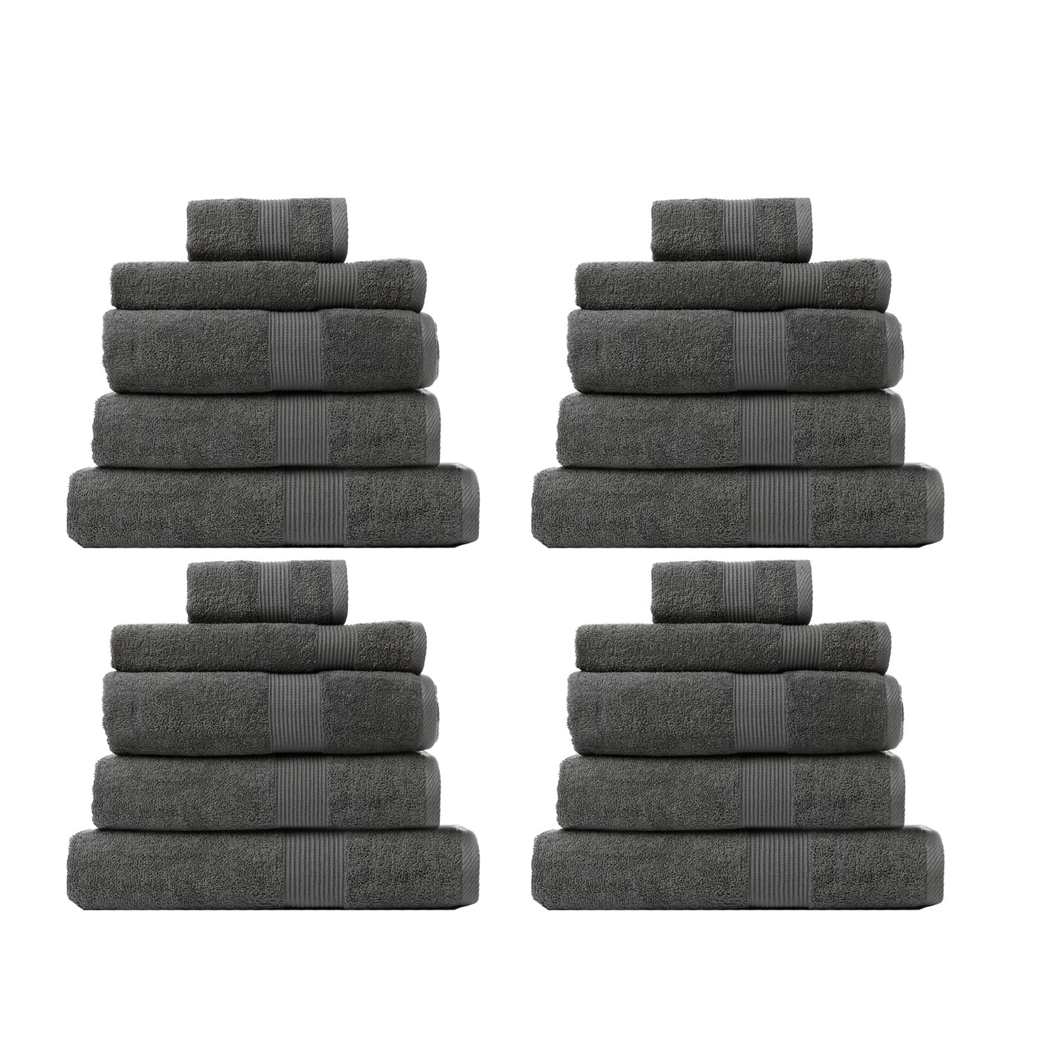 Royal Comfort Cotton Bamboo Towel Bundle Set 450GSM Luxurious Absorbent - 20 pcs-Towels-PEROZ Accessories