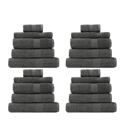 Royal Comfort Cotton Bamboo Towel Bundle Set 450GSM Luxurious Absorbent - 20 pcs-Towels-PEROZ Accessories