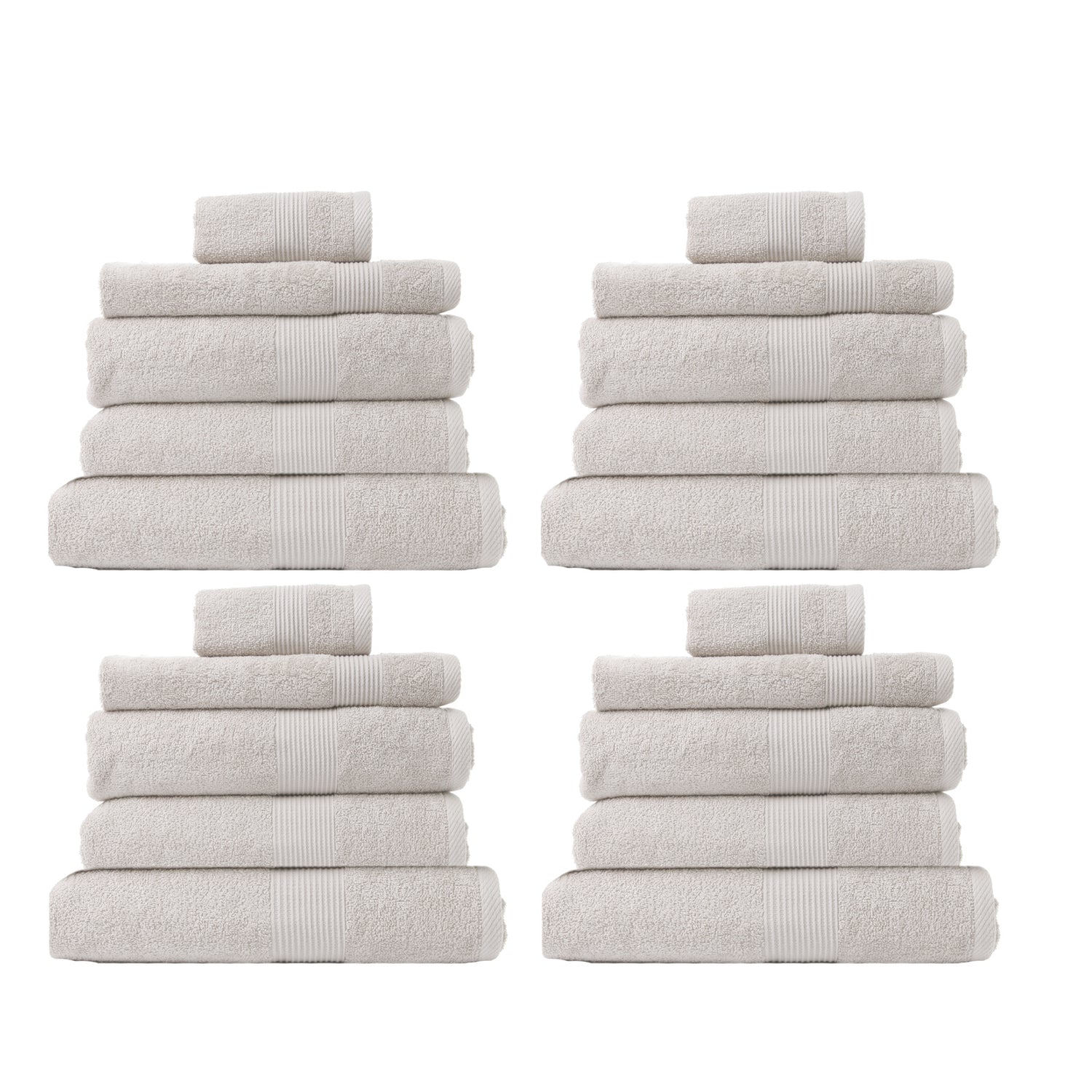 Royal Comfort Cotton Bamboo Towel Bundle Set 450GSM Luxurious Absorbent - 20 pcs-Towels-PEROZ Accessories